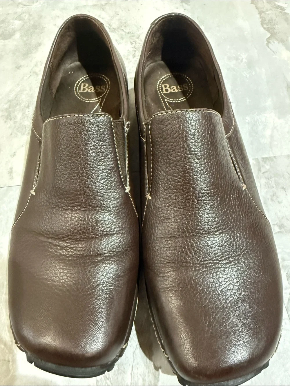 Bass Darcy Brown Leather  Slip On Loafers Casual Women’s Size 9 M